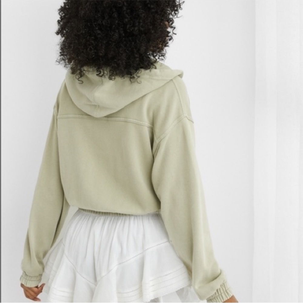 Aerie Cropped Zip Up Hoodie - Picture 2 of 7